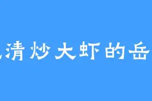 爱吃清炒大虾的岳寒山