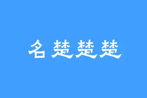名楚楚楚