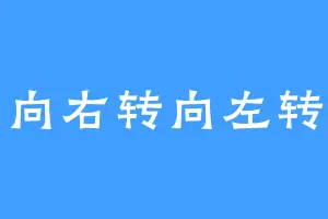 向右转向左转
