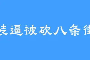 装逼被砍八条街