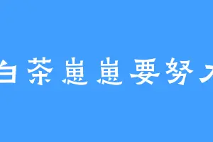 白茶崽崽要努力