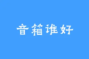 音箱谁好