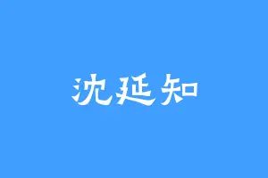 沈延知
