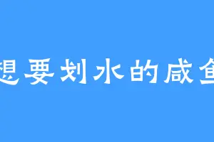 想要划水的咸鱼