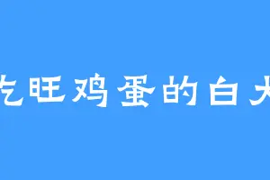 爱吃旺鸡蛋的白大少