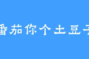 番茄你个土豆子