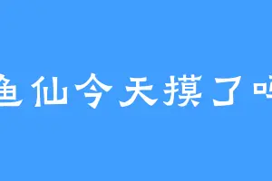 鱼仙今天摸了吗