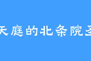 小天庭的北条院圣斗