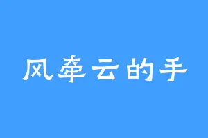 风牵云的手