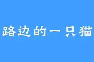 路边的一只猫