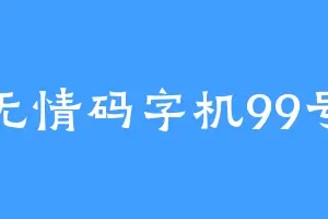 无情码字机99号