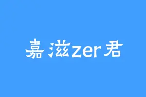 嘉滋zer君