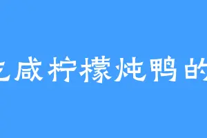 爱吃咸柠檬炖鸭的赵珣