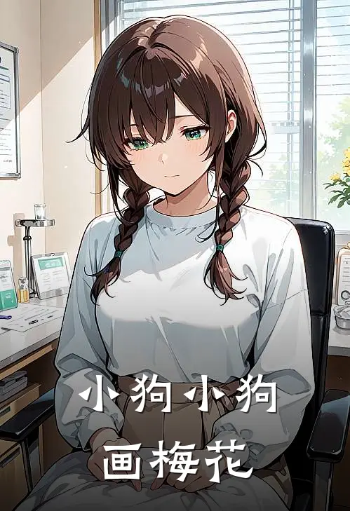 小狗小狗画梅花