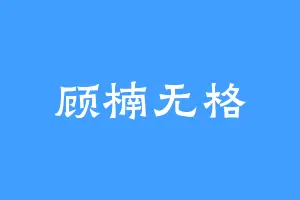顾楠无格
