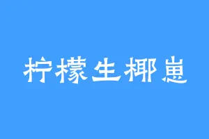柠檬生椰崽