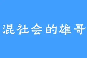 混社会的雄哥