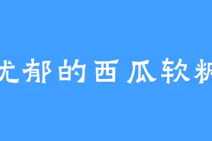 忧郁的西瓜软糖