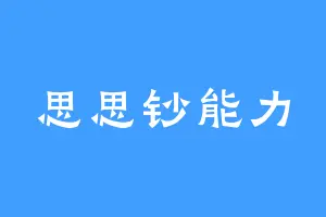 思思钞能力