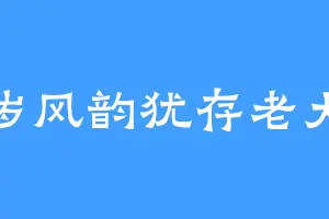 86岁风韵犹存老大爷