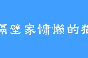 隔壁家慵懒的猫